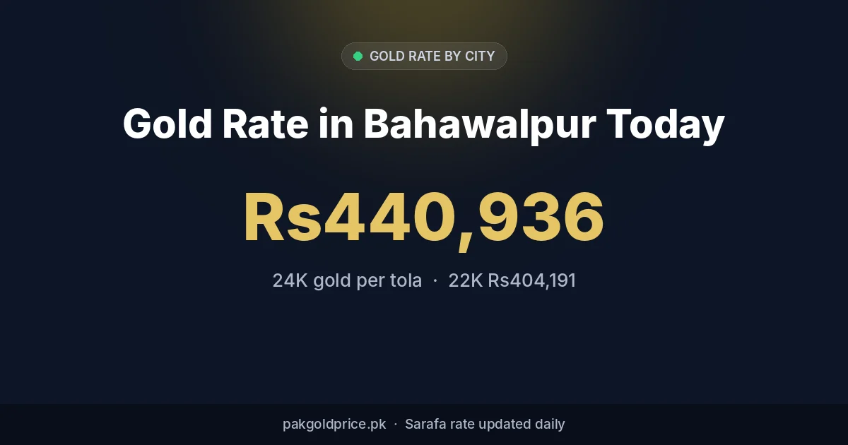 Gold rate in Bahawalpur today