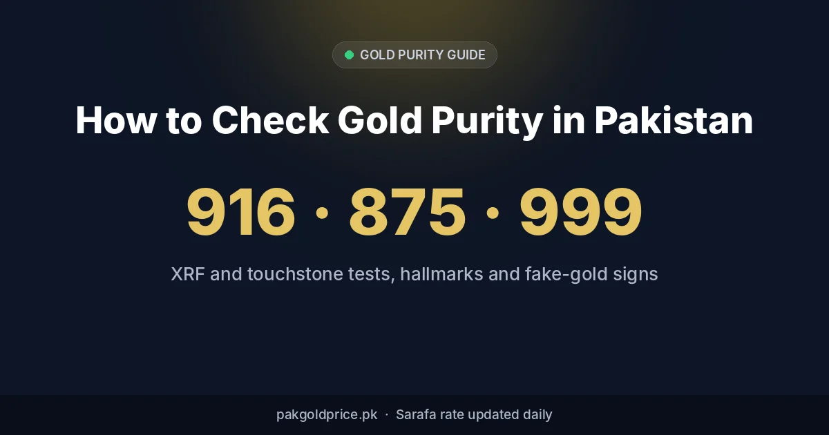 How to check gold purity in Pakistan: 916, 875 and 999 hallmarks