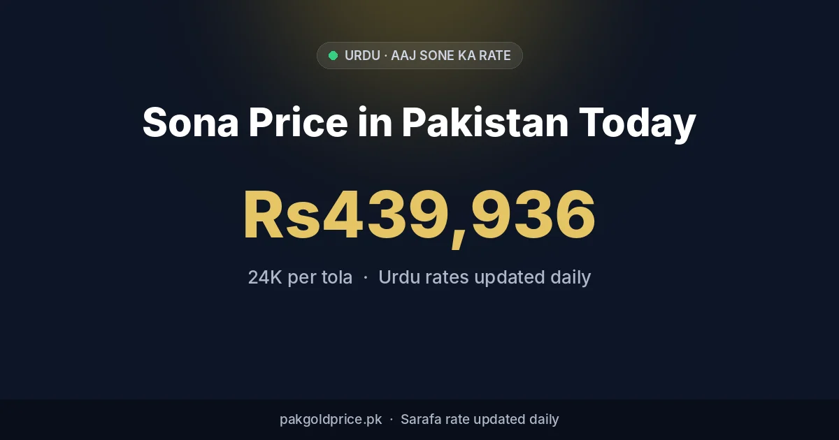 آج سونے کی قیمت